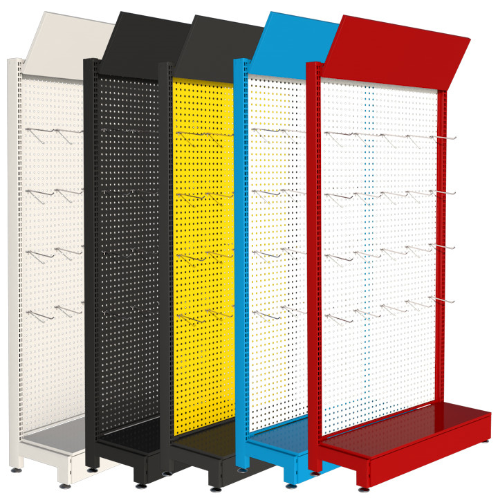 Store Retail Metal Pegboard Display Rack Storage Tool Accessory Stand