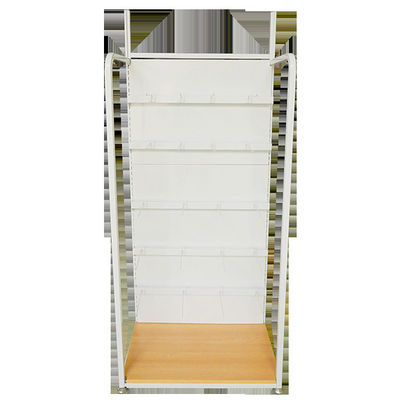 1500mm Height 350mm Width Iron And Wood Shelves For Beauty Shop