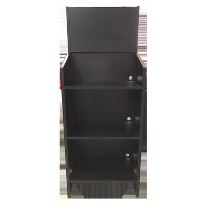 3 Tiers Black Cooking Stove Supermarket Display Racks Aluminum Adjustable Shelving