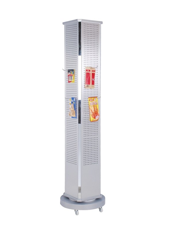 Movable Height 1720mm Width 270mm Three Sides Rotating Brochure Holder