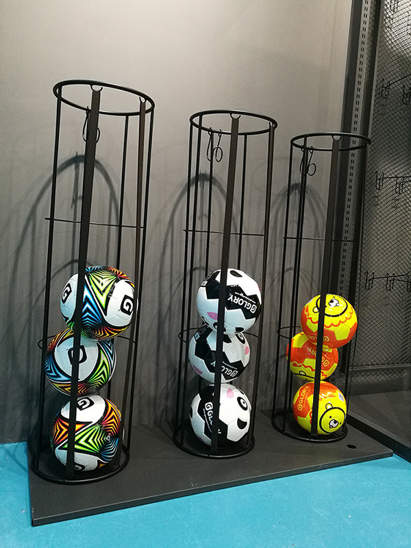 Floor Standing H1020mm W270mm Garage Sports Ball Storage , Vertical Basketball Storage Rack