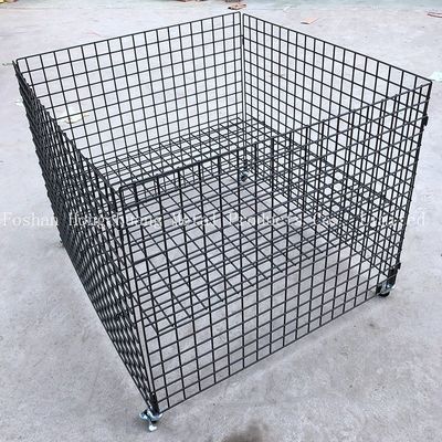 Shopping mall portable metal cage trolley simple modern design with wheel cage trolley  pillow storage cage trolley