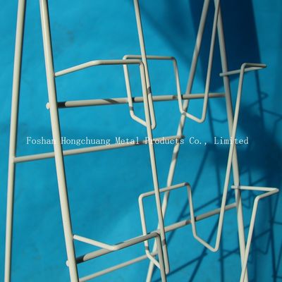 Portable TUV Approval H1000mm Metal Magazine Display Rack,Book shelves With  White