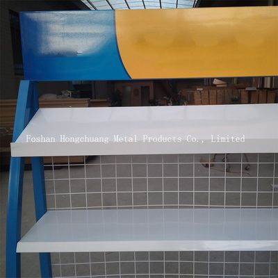 Modernization Style H850mm Car Accessories Display Rack With Blue