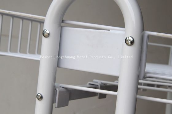 Custom potato chip metal display rack with four Wire basket White