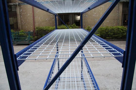 1880mm Length 600mm Width Warehouse Storage Shelves Blue Color