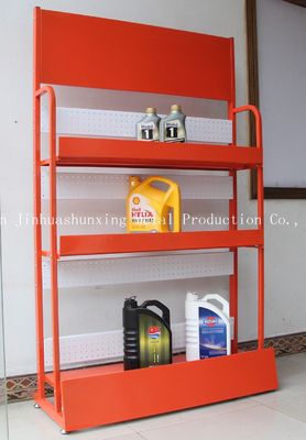 3 Tier TUV Approval Metal Oil Display Stand For Lubricating Oil Per Floor