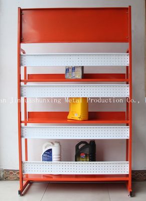 3 Tier TUV Approval Metal Oil Display Stand For Lubricating Oil Per Floor