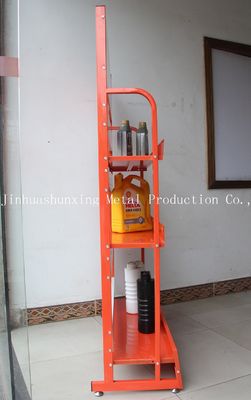 3 Tier TUV Approval Metal Oil Display Stand For Lubricating Oil Per Floor