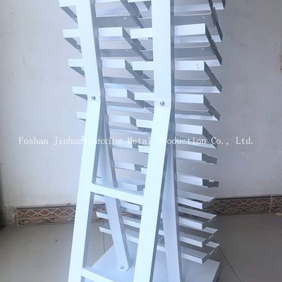 2050mm Height 320*480 mm  Sample Display Rack , Glass Display Racks With White