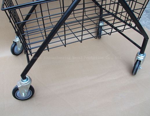 Folding 950mm Height 600mm Width Tennis Basket With Wheels Two Layers