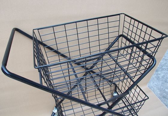Folding 950mm Height 600mm Width Tennis Basket With Wheels Two Layers