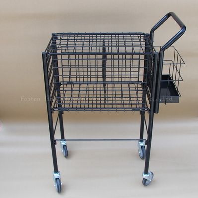 length 600mm Height 800mm 4 Wheel Shopping Trolley , Tennis Ball Carts TUV approve