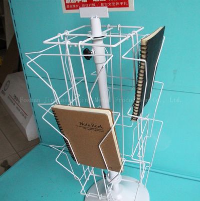 H650mm L200mm Rotating Greeting Card Display , Rotating Magazine Stand for books