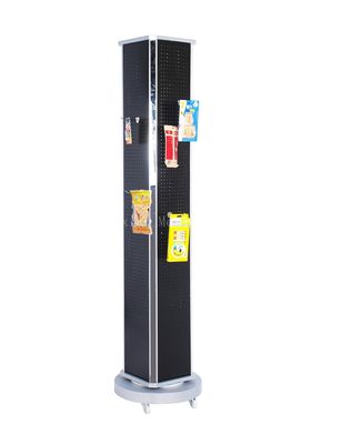 Movable Height 1720mm Width 270mm  Three Sides Rotating Brochure Holder , Supermarket Display Racks For Retail Shops