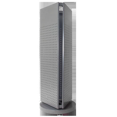 Metal Gray 1100mm Height 400mm Length Rotating Display Rack 3 Side