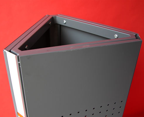 Metal Gray 1100mm Height 400mm Length Rotating Display Rack 3 Side