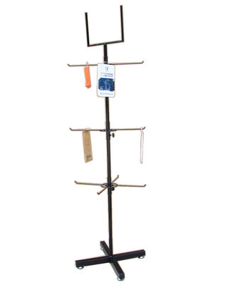 Floor Standing W400mm H1500mm Rotating Display Shelf For Advertising