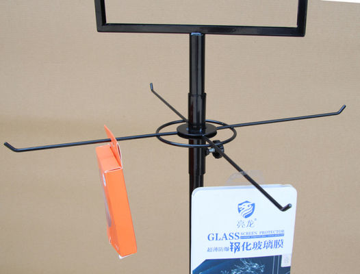 Floor Standing W400mm H1500mm Rotating Display Shelf For Advertising