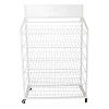 Bakery Bread Goods Mesh Wire Storage Display Rack Stand With Wheels