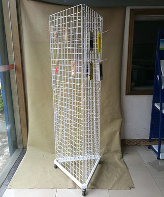 Three Sided L650mm H1828mm Sports Equipment Storage Rack With Casters