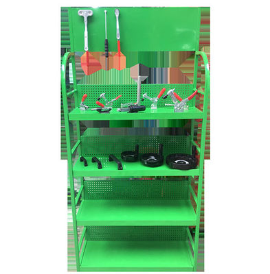 Custom shelving supermarket Car Accessories Display Rack Green Yellow White