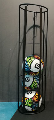Floor Standing H1020mm W270mm Garage Sports Ball Storage , Vertical Basketball Storage Rack
