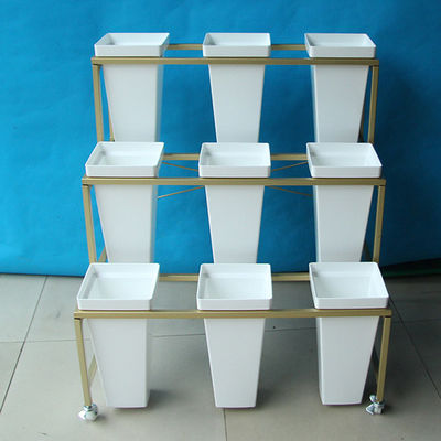 Gold Frame 750mm Length Flower Display Rack As Wedding Decoration