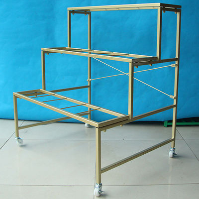 Gold Frame 750mm Length Flower Display Rack As Wedding Decoration