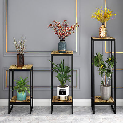 Ulti Layer 800mm Height 40mm Width Flower Display Rack Golden Iron uUed Grocery Store Shelving For Sale