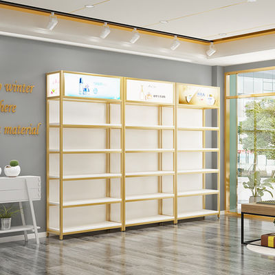 High Metal And Wood Shelving Unit For Skin Care, Product  Adjustable Display Shelves,storage and shelving units