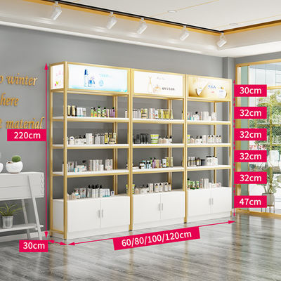 High Metal And Wood Shelving Unit For Skin Care, Product  Adjustable Display Shelves,storage and shelving units
