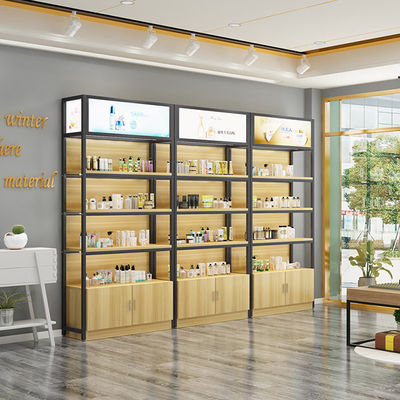 High Metal And Wood Shelving Unit For Skin Care, Product  Adjustable Display Shelves,storage and shelving units