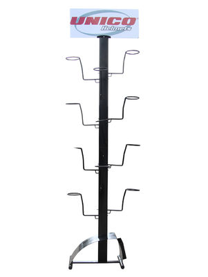 1800mm Height Sports Equipment Storage Rack , Helmet Display Rack 4 Tier