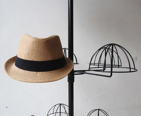Black Color Multi Tier TUV Certificate Hat Display Rack Removable