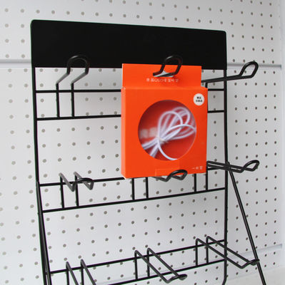 Mini Metal Wire Display Rack , Wire Mesh Display Stands For Battery Earphone Holder