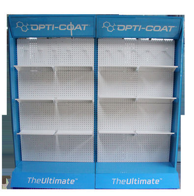 Blue Color 500mm Depth 1000mm Length Peg Hook Display Rack Powder Coated