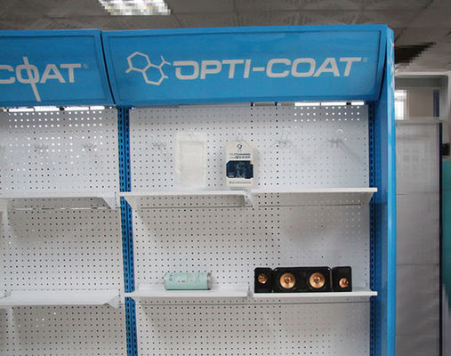 Blue Color 500mm Depth 1000mm Length Peg Hook Display Rack Powder Coated