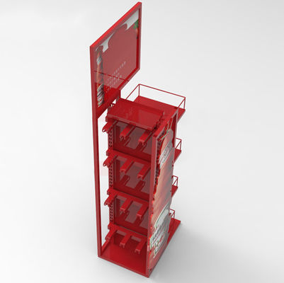 Fashoinable Red Color Supermarket Soda Beer Beverage Display Rack