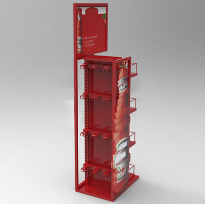 Fashoinable Red Color Supermarket Soda Beer Beverage Display Rack