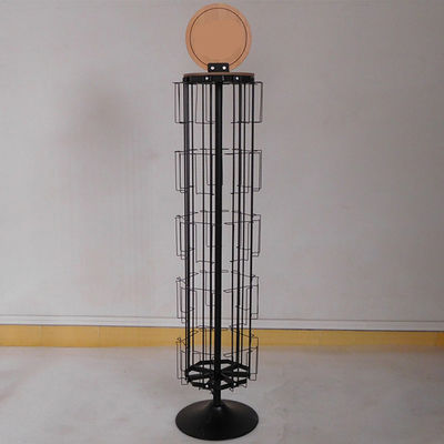 L1680mm W350mm Rotating Retail Display Stand , Rotating Postcard Display Metal