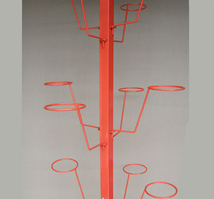 Mobile HongChuang  RAL Color Football Display  Rack Portable With 20 hats