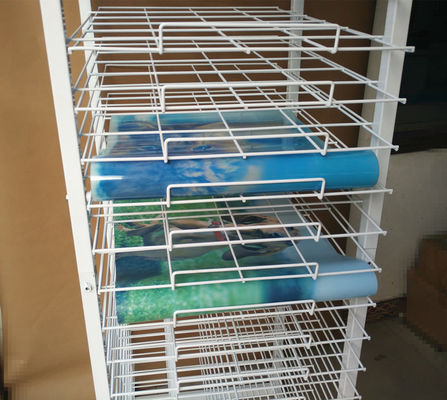 Brochure Paper Sorting Rack RAL Color Supermarket Display Racks 40kg Capcacity