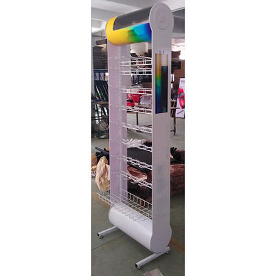Modern Style Custom White Color Battery Display Rack 600*355*2030mm