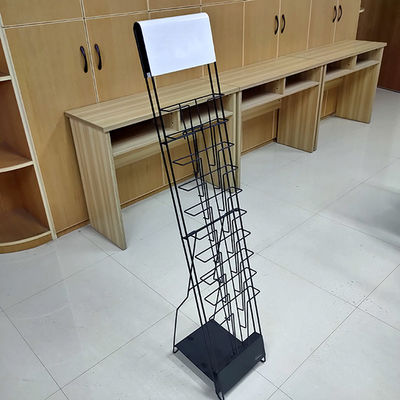 Customized Magazine Supermarket Display Racks Length 250mm Height 1310mm