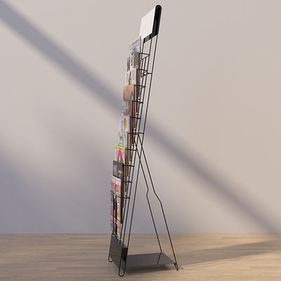 Customized Magazine Supermarket Display Racks Length 250mm Height 1310mm