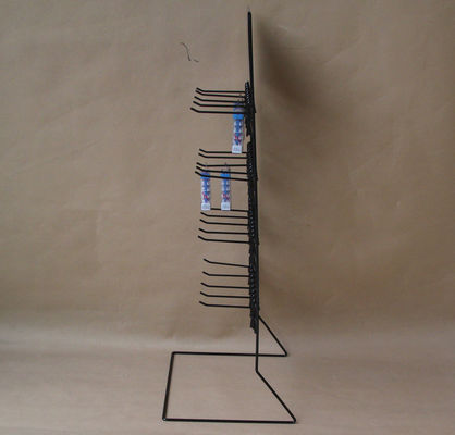 Customized Logo Metal W550mm Battery Retail Display Rack For Countertop