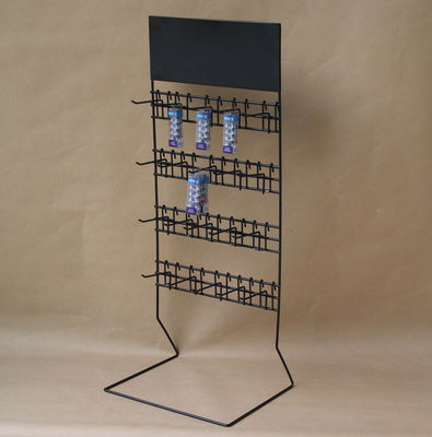 Customized Logo Metal W550mm Battery Retail Display Rack For Countertop