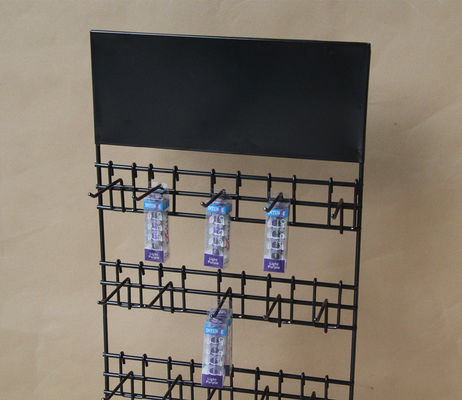 Customized Logo Metal W550mm Battery Retail Display Rack For Countertop