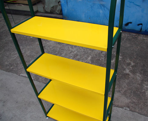 Yellow Color TUV Certificate Lubricant Display Rack Four Tiers